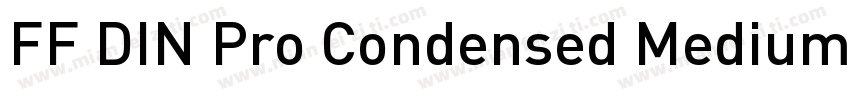 FF DIN Pro Condensed Medium Italic字体转换